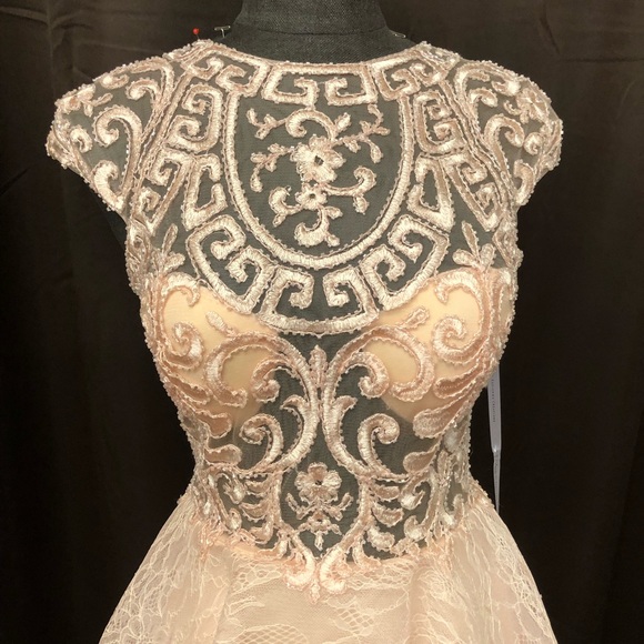 Just lowered price on all formals Stunning High Low Formal Wear Gown Pink size 0 - Picture 2 of 13